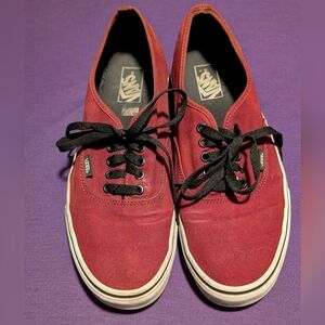 Men's Vans Maroon Burgundy Canvas Classic Low Rise Skate Sneaker